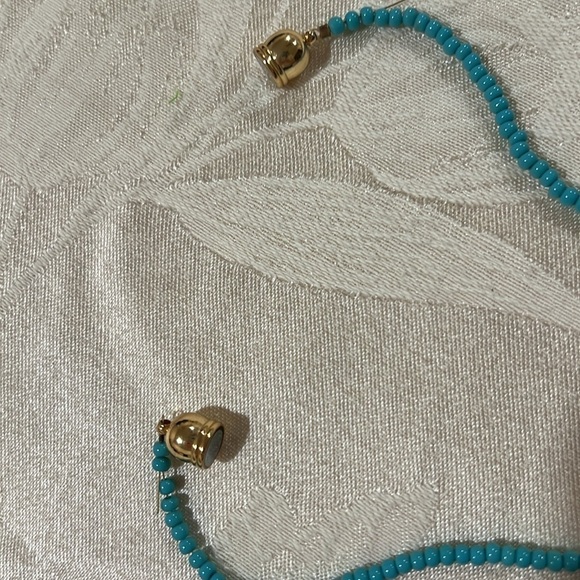 Turquoise handmade necklace 20in - Picture 4 of 4